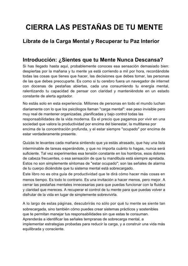 carga mental